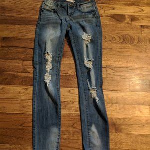 Cello Jeans, ripped, faded size 9